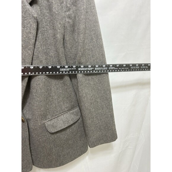 Alfred Dunner Womens 10 Gray 100 % Wool Blazer Jacket - Picture 4 of 10